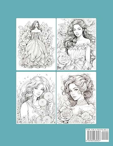 Floral woman coloring book for inmates Paperback - MO Corrections Bookstore