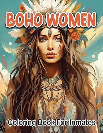 Boho woman coloring book for inmates Paperback - MO Corrections Bookstore