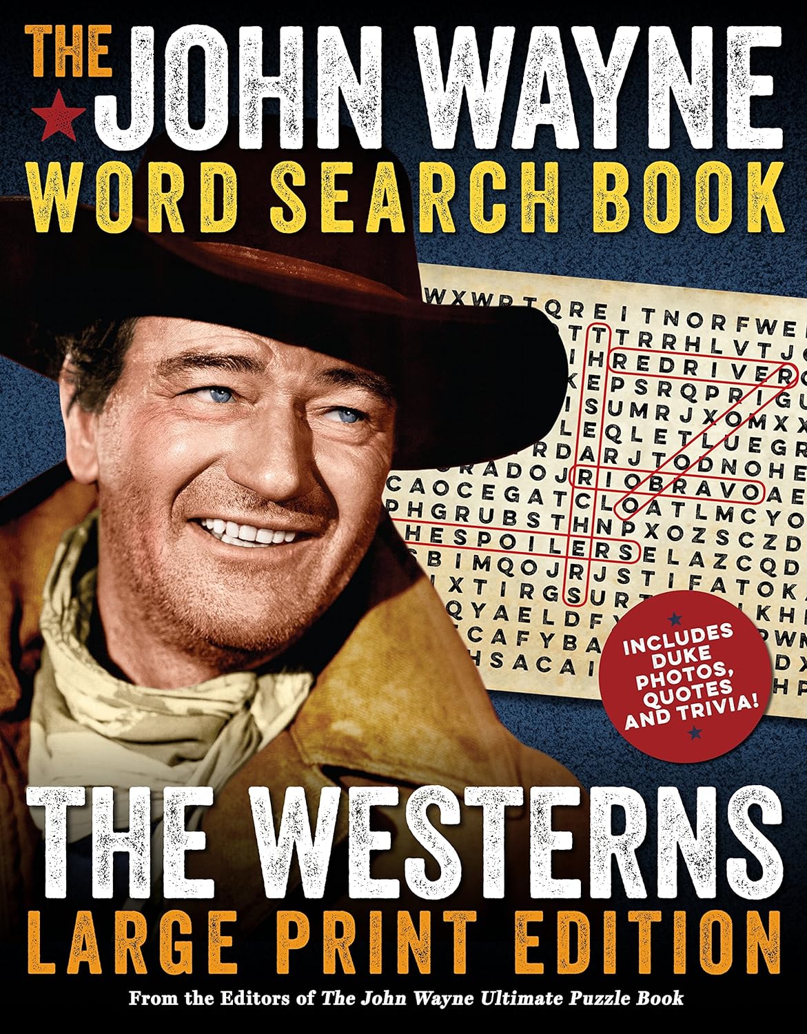 The John Wayne Word Search Book - The Westerns Large Print Edition (John Wayne Puzzle Books) - MO Corrections Bookstore