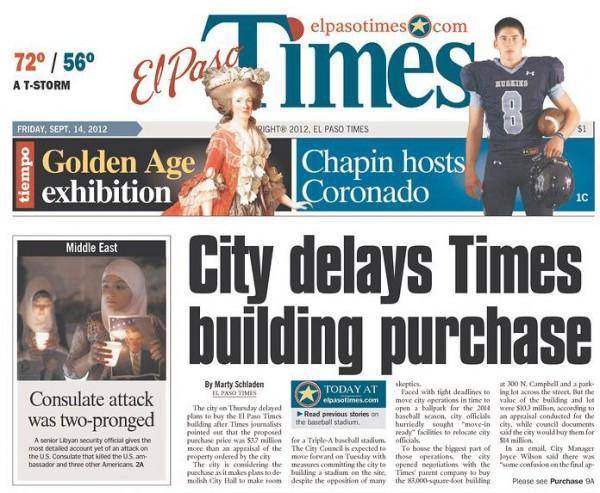 El Paso Times Mon-Sun 7 Day Delivery For 4 Weeks - MO Corrections Bookstore