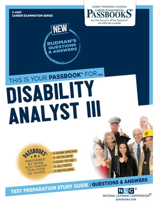 Disability Analyst III (C-4457): Passbooks Study Guide Volume 4457 by National Learning Corporation