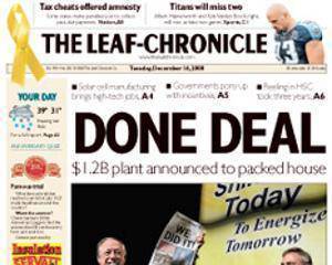 The Leaf Chronicle Fri, Sat & Sun 3 Day Delivery for 12 Weeks - MO Corrections Bookstore