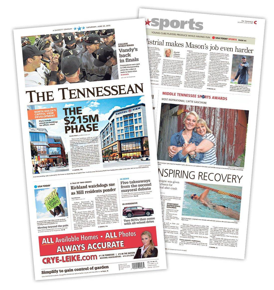 The Tennessean Monday-Sunday 7 day delivery for 12 weeks - MO Corrections Bookstore