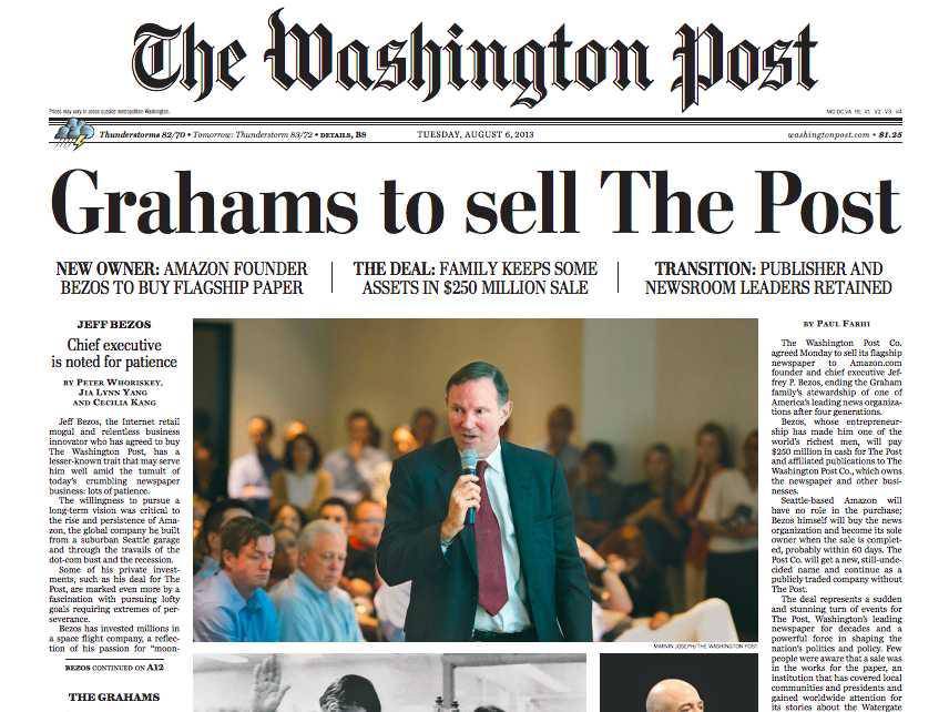 Washington Post Monday-Saturday 6 Day Delivery For 8 Weeks - MO Corrections Bookstore